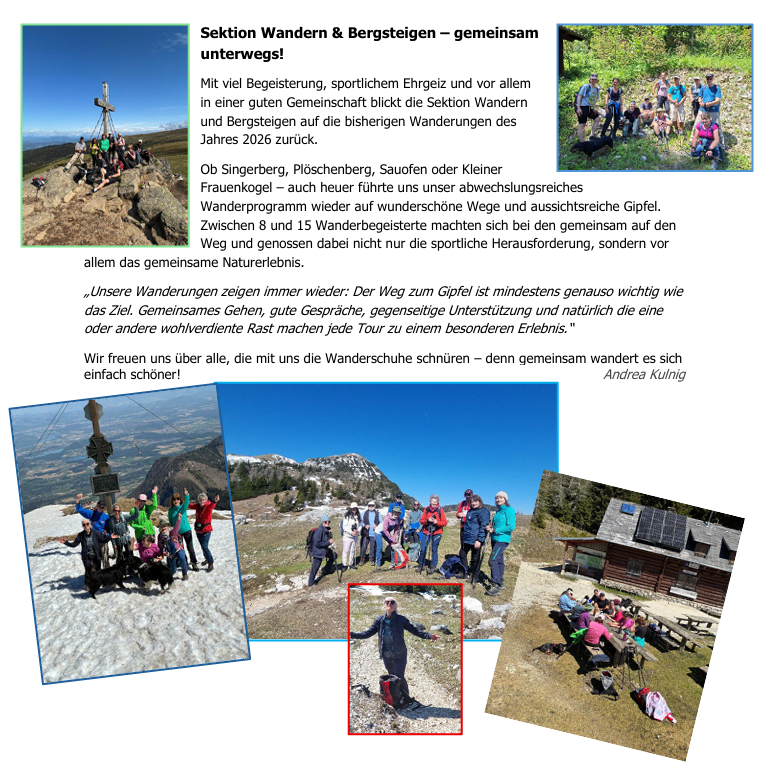 Wandern 2026